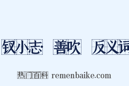 钗小志·善吹箎反义词是什么意思的图片